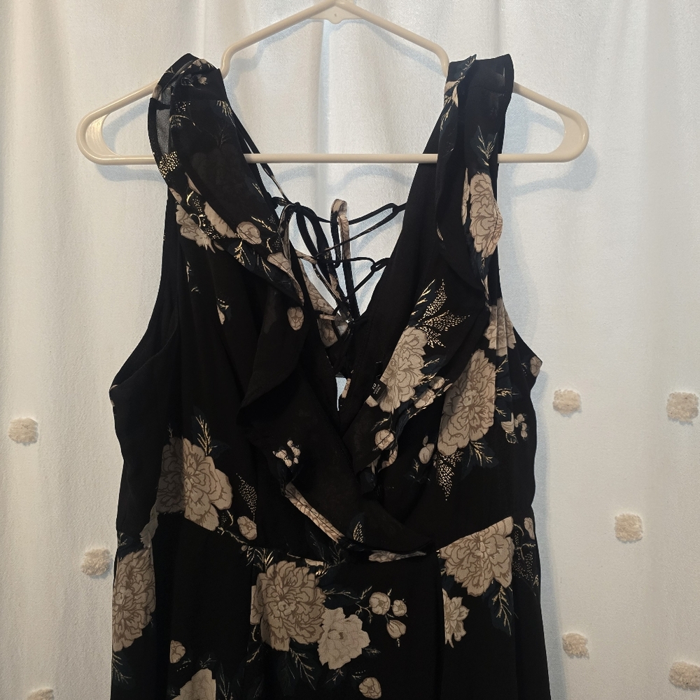 Torrid Black Floral Women's Dress Size 10 - Picture 3 of 10